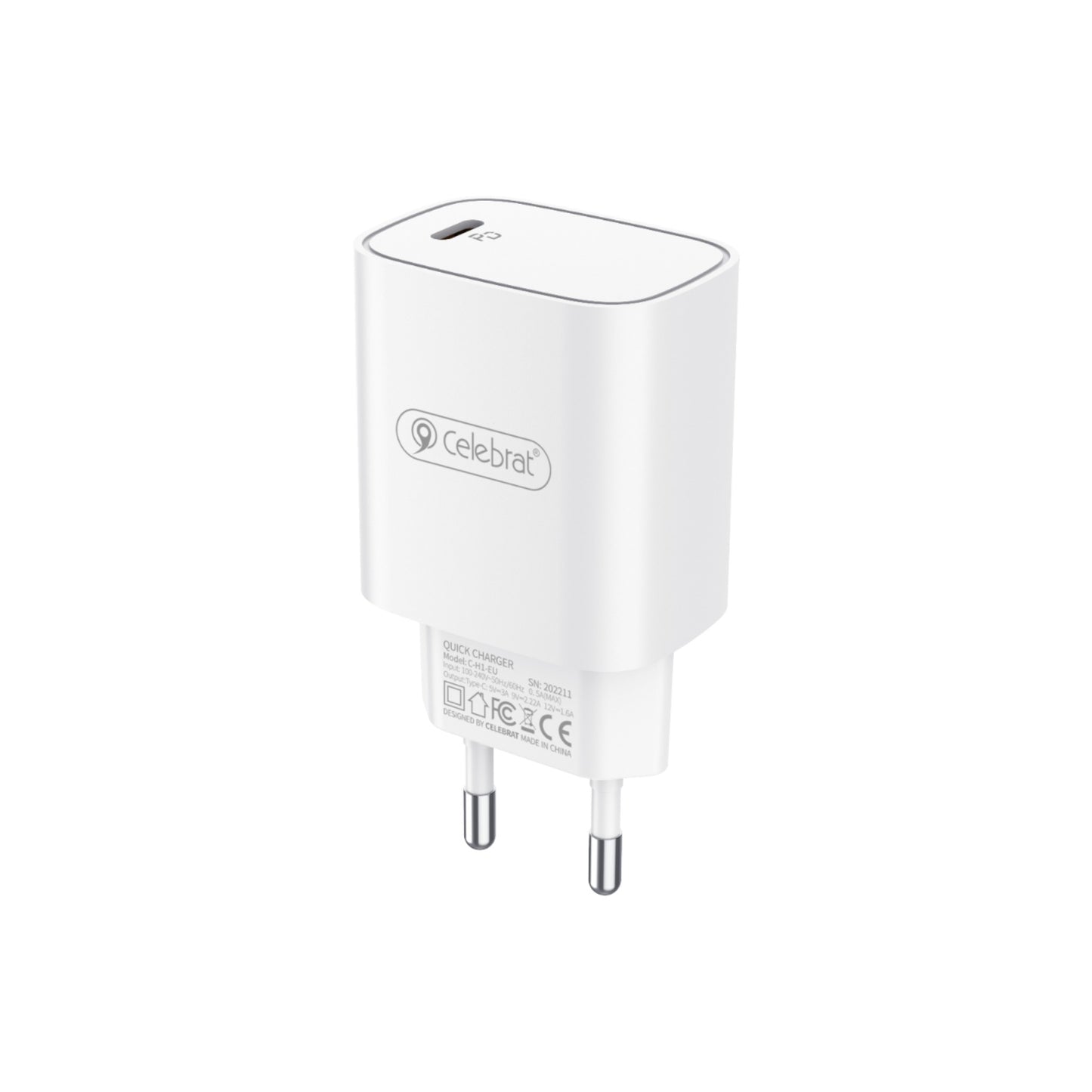 Adaptador USB Carga rápida 20W Celebrat - H1