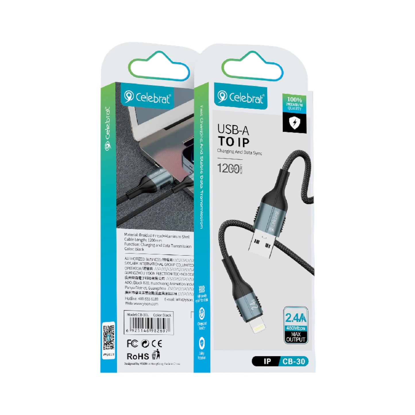 Cable Reforzado Lightning con Recubrimiento Trenzado – CB-30i