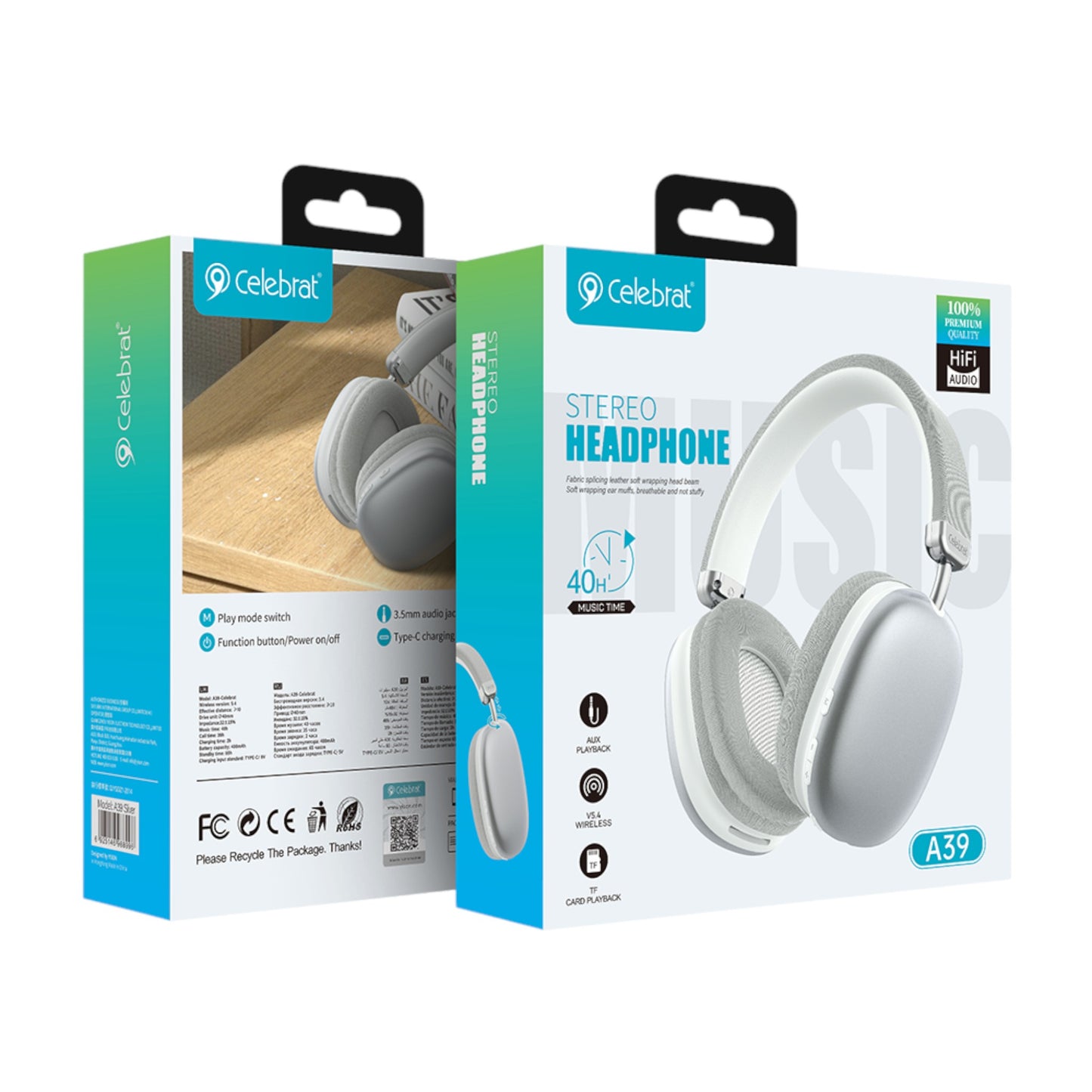 Audífonos Bluetooth de Cintillo Celebrat - A39