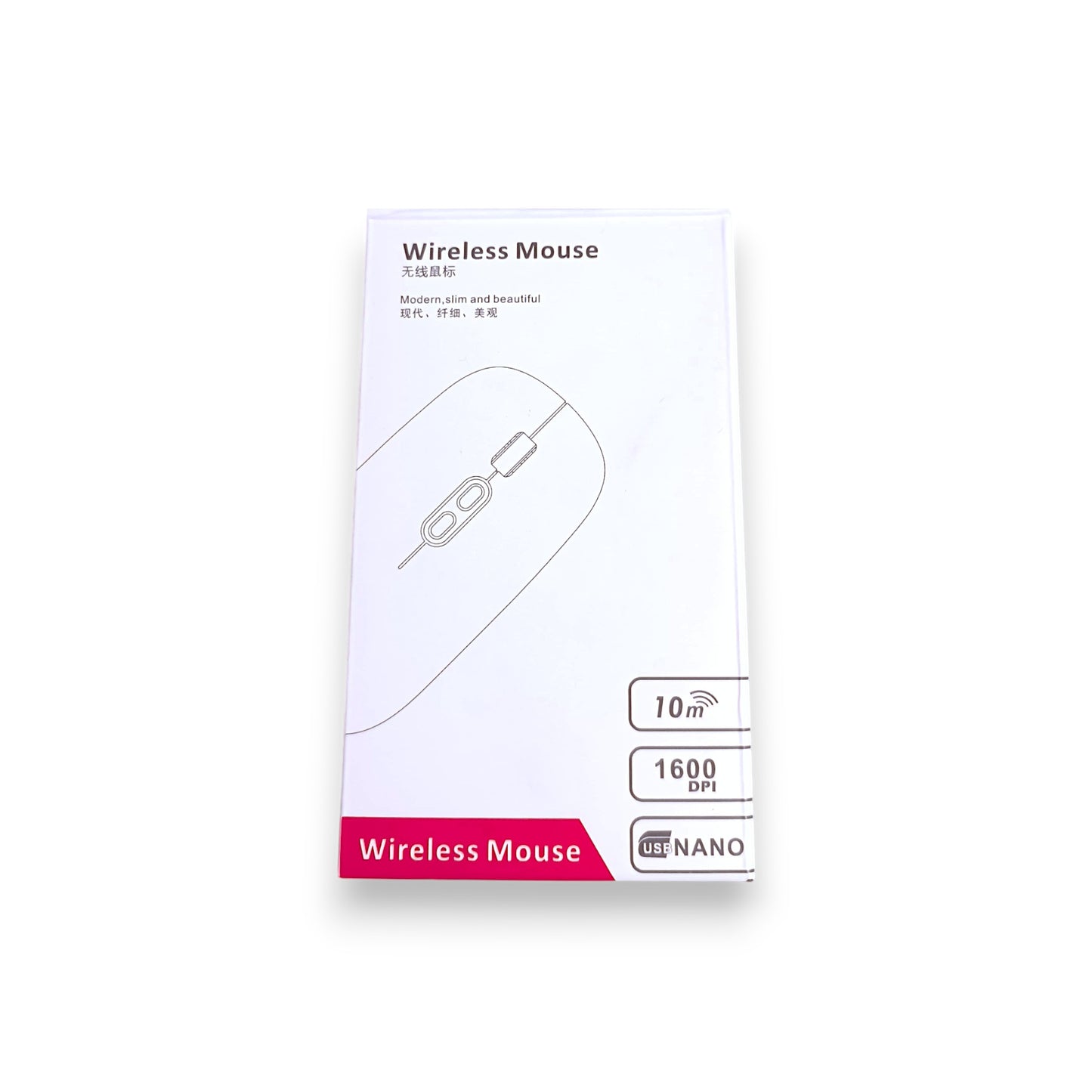 Mouse Inalámbrico Recargable USB y Bluetooth con rueda metálica