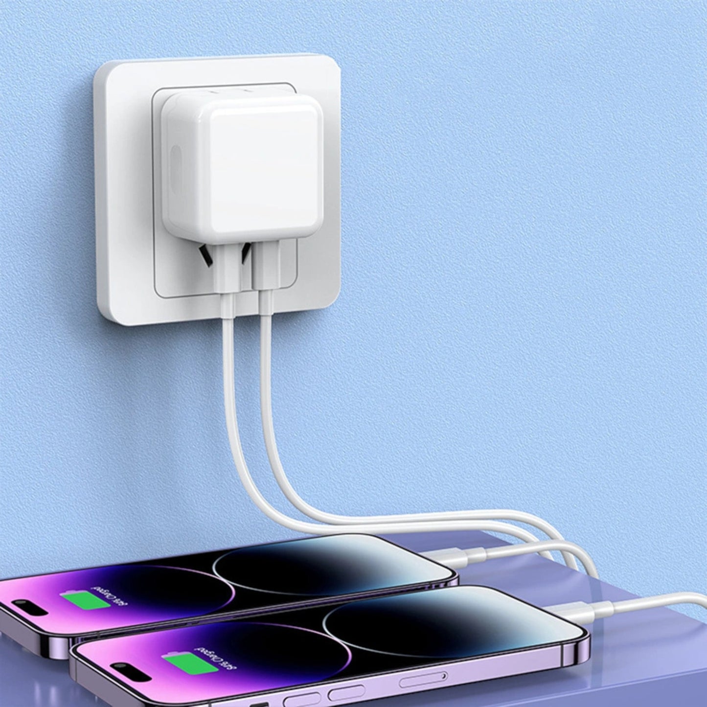 Adaptador iPhone 40W 2 salidas Tipo C Carga Super Rápida Celebrat - i14