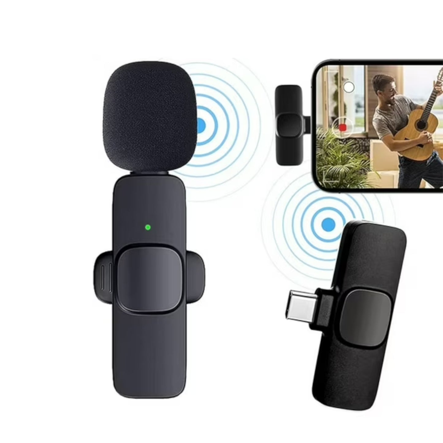 Micrófono de solapa inalámbrico