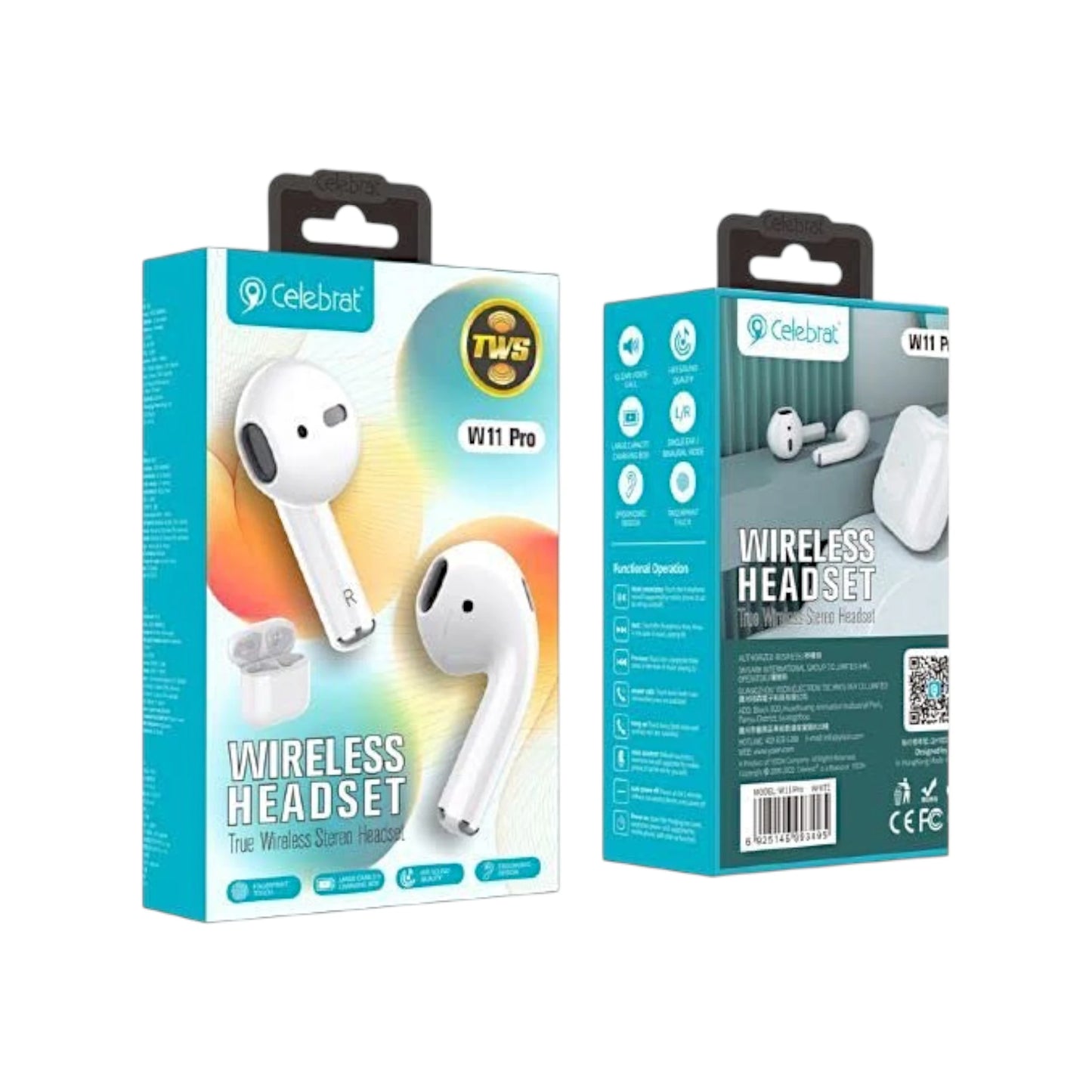 Earpods Bluetooth TWS Celebrat - W11 Pro