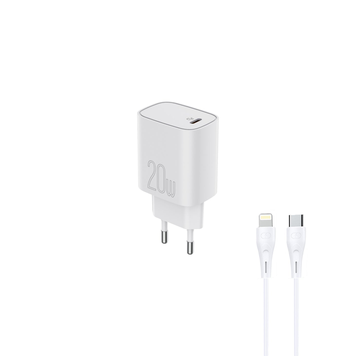 Cargador iPhone USB a Lightning Carga rápida 20W - H1