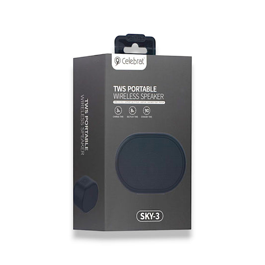 Parlante Bluetooth Mini Celebrat - Sky-3 Negro o Amarillo