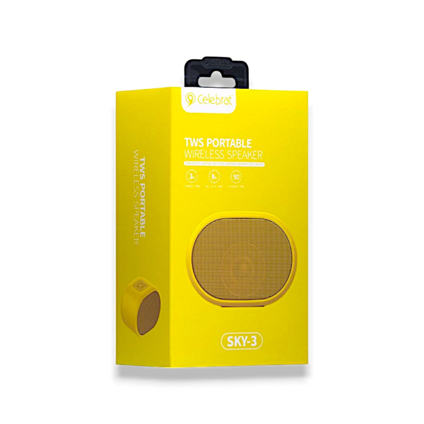Parlante Bluetooth Mini Celebrat - Sky-3 Negro o Amarillo