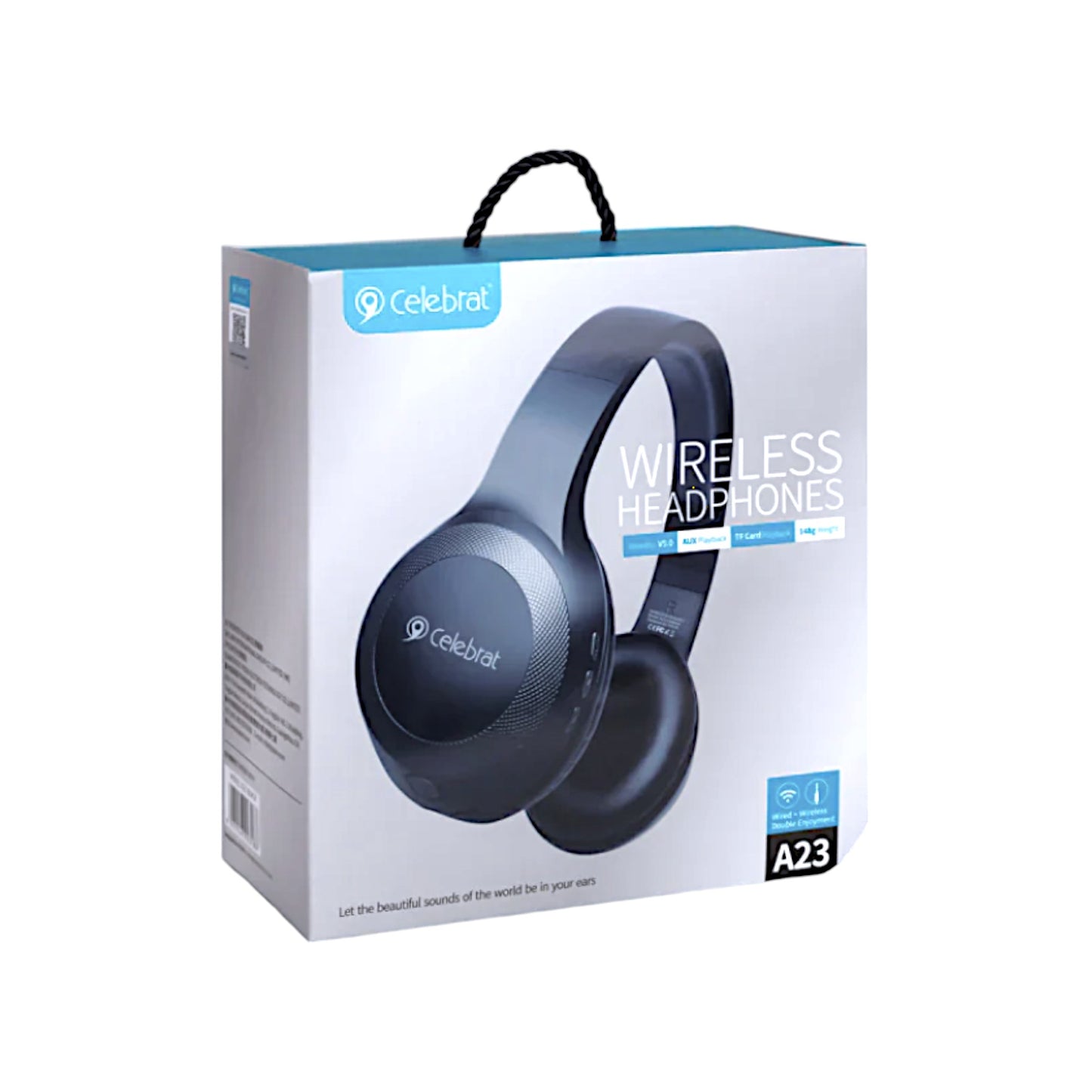 Audífonos Bluetooth de Cintillo con Modo Alámbrico Celebrat - A23 Negro, Azul, Rojo.