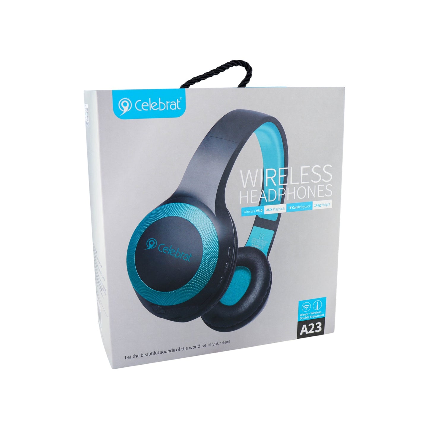 Audífonos Bluetooth de Cintillo con Modo Alámbrico Celebrat - A23 Negro, Azul, Rojo.