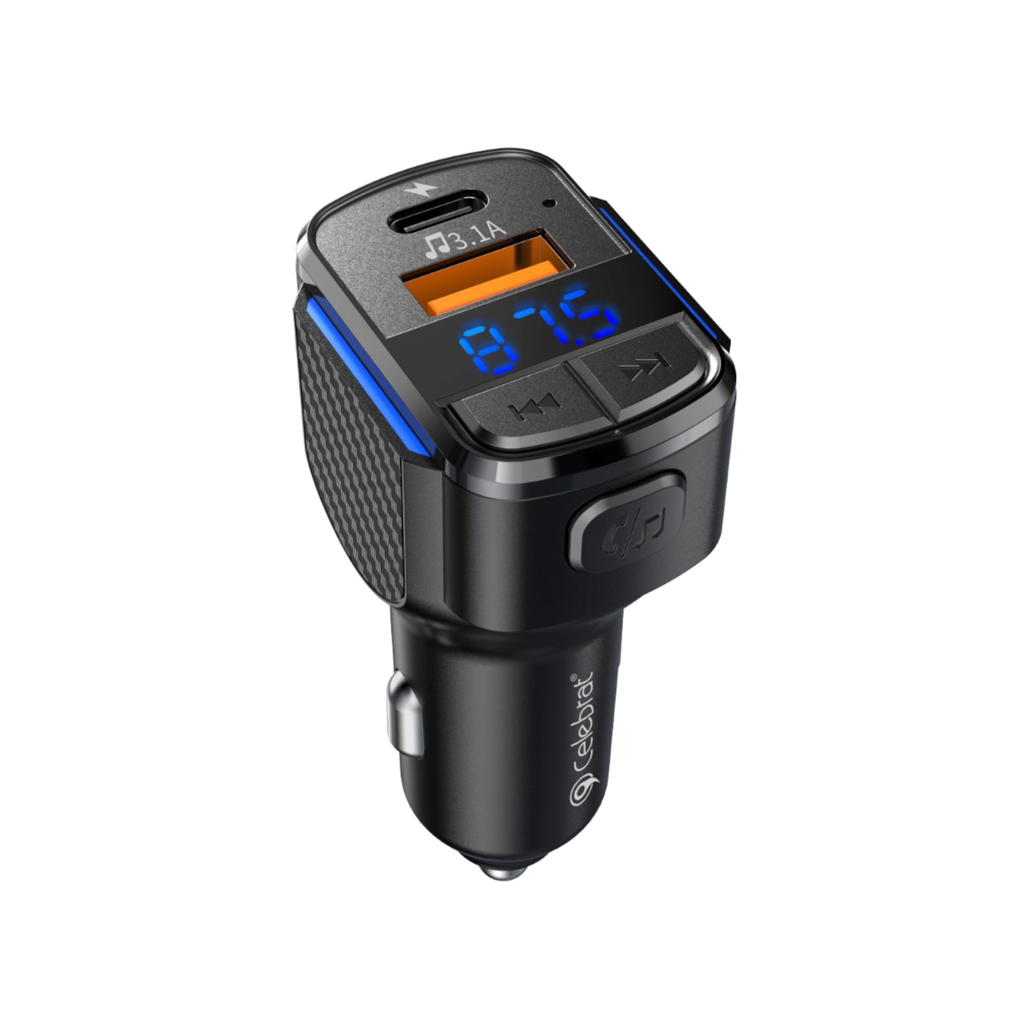 Cargador de Auto con Transmisor Radio FM y Bluetooth - CC12