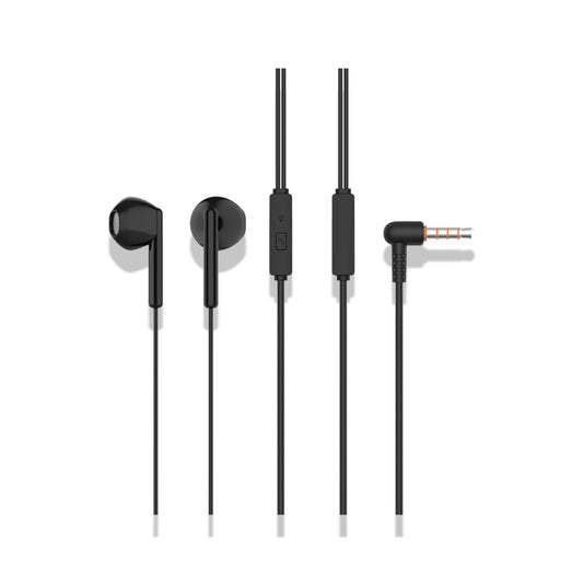 Audífonos manos libres con cable y conector lateral - G6 Negro y Blanco