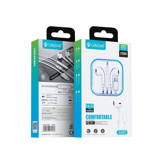 Audífonos con Cable para iPhone Lightning Celebrat - E600