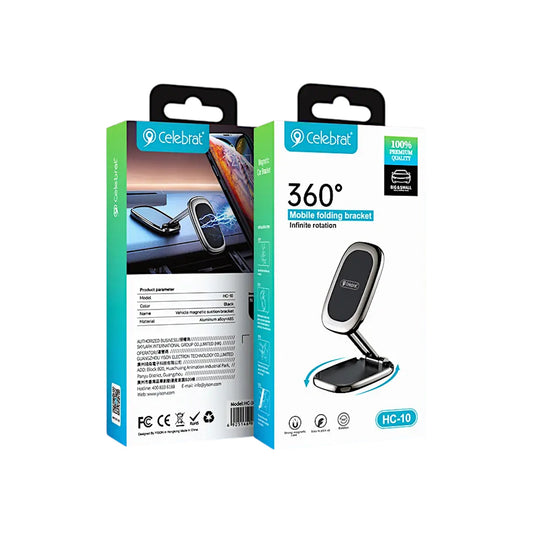 Holder Magnético para Auto con Ventosa y Rotación 360° – HC-10