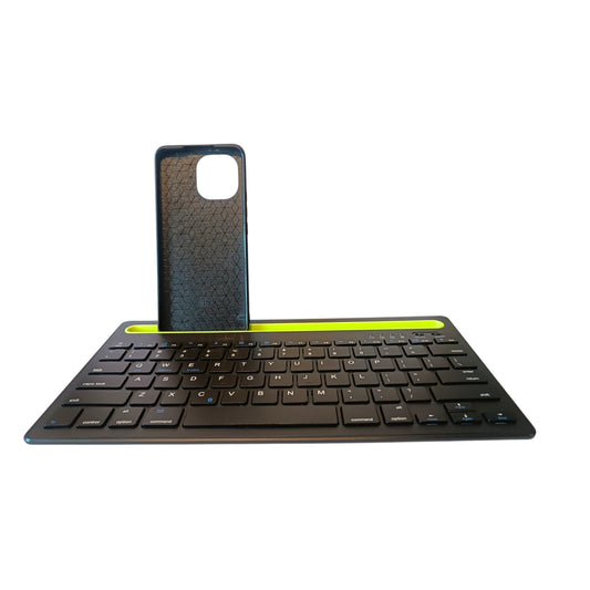 Teclado Inalámbrico Bluetooth con Soporte para Celular y Tablet