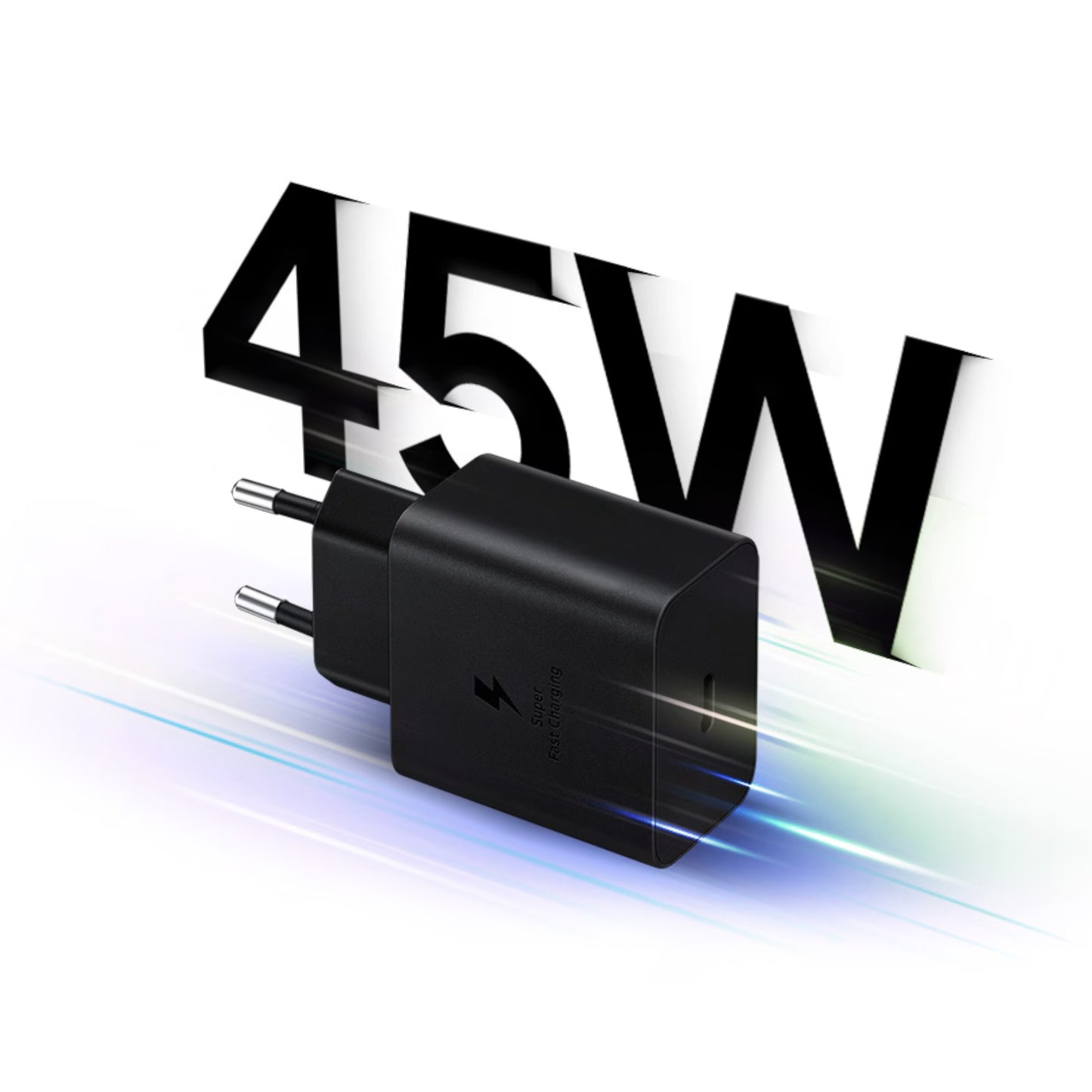 Adaptador Tipo C 45W PD - Súper Carga Rápida 2.0 (tipo Samsung)