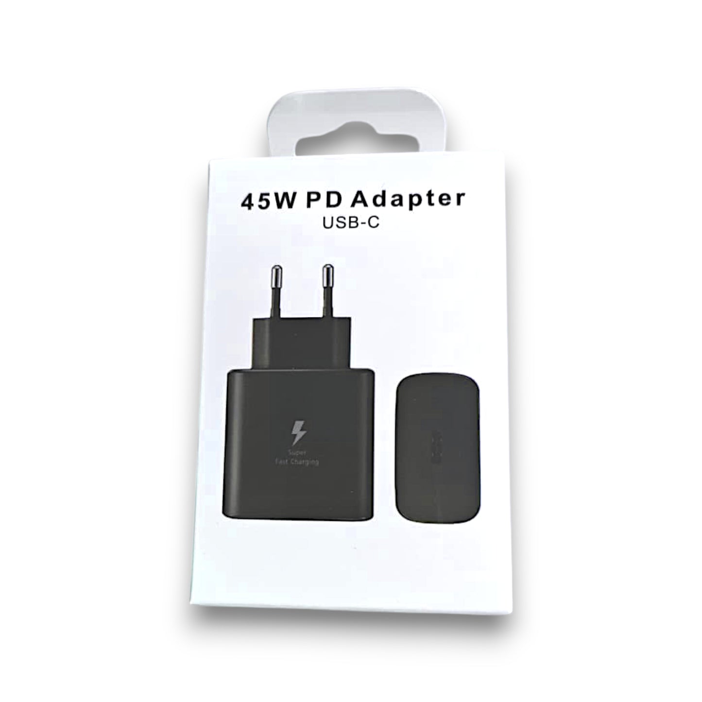 Adaptador Tipo C 45W PD - Súper Carga Rápida 2.0 (tipo Samsung)