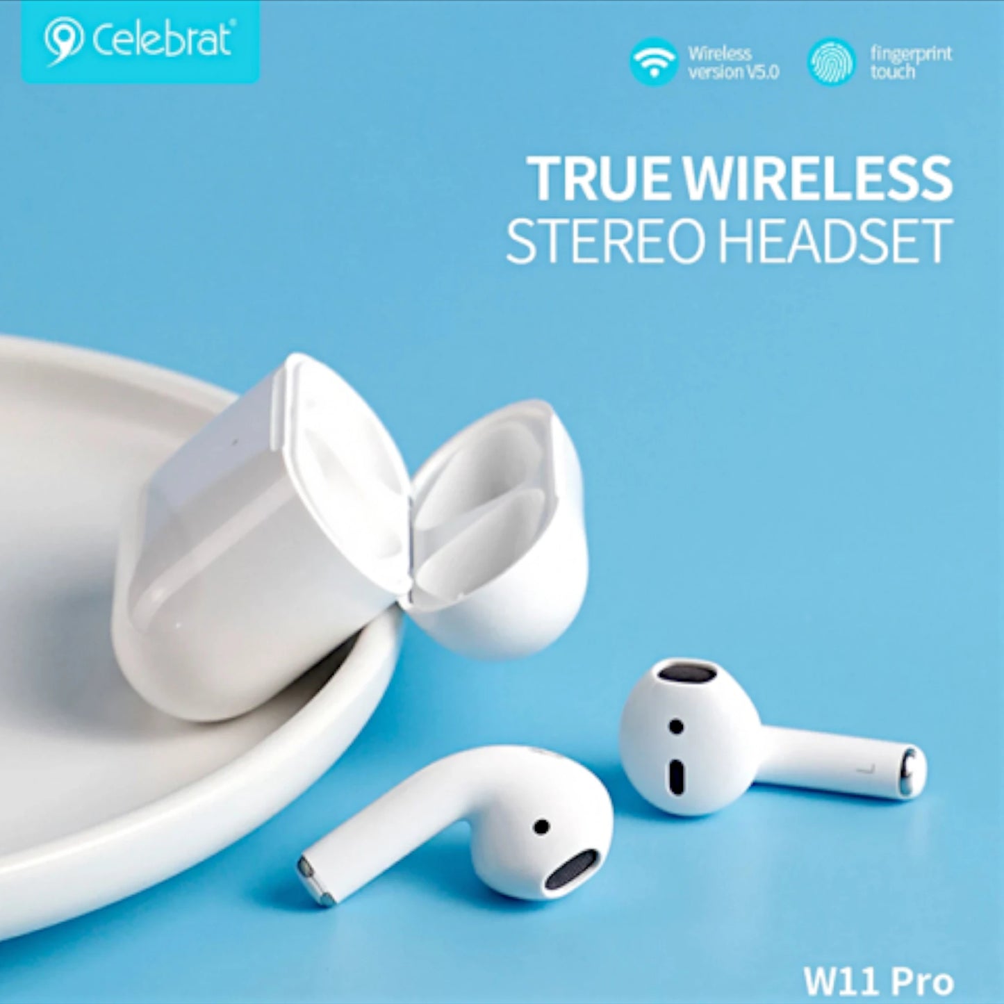 Earpods Bluetooth TWS Celebrat - W11 Pro