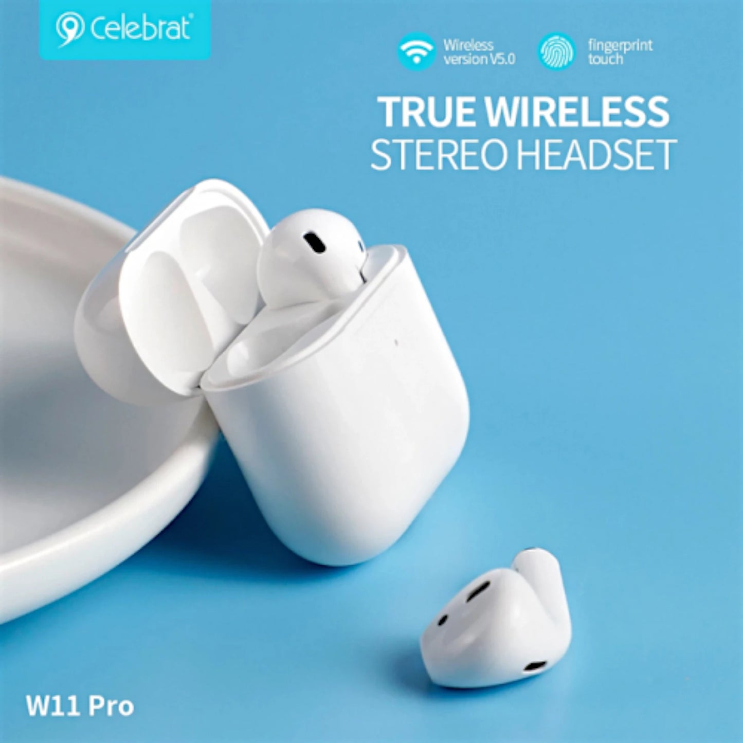 Earpods Bluetooth TWS Celebrat - W11 Pro