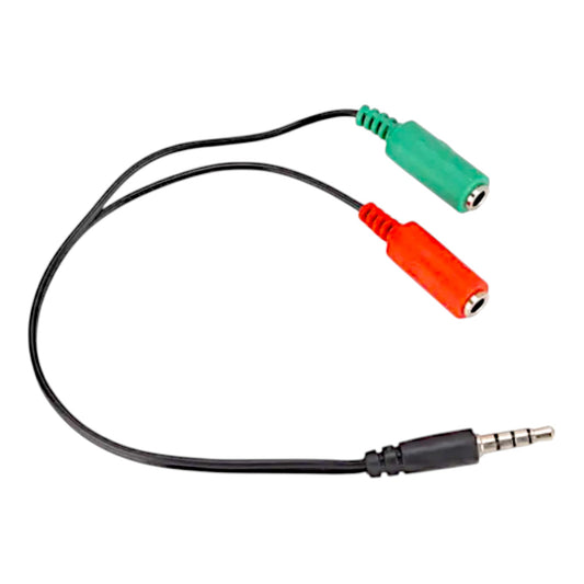 Adaptador Auxiliar de Audio y Micrófono para PC